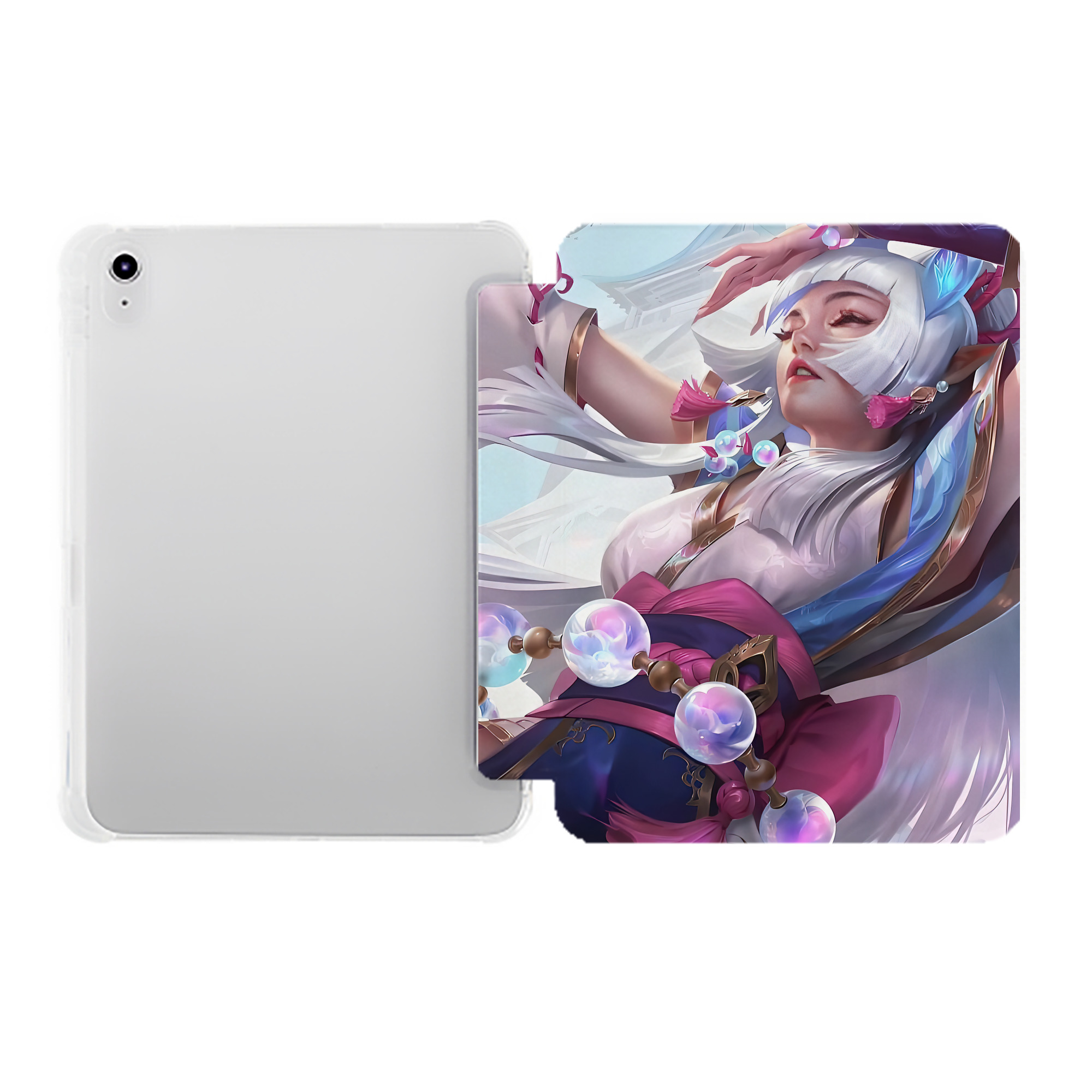 （画像用） リーグ・オブ・レジェンド League of Legends LOL IPad ケース ペン収納付き 三つ折りスタンド PUレザー×シリコン 対応機種9.5/10.5/10.9インチ